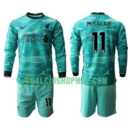 Liverpool M.Salah 11 Bambino Maglia Trasferta 2020/2021 Manica Lunga (+ Pantaloncini)